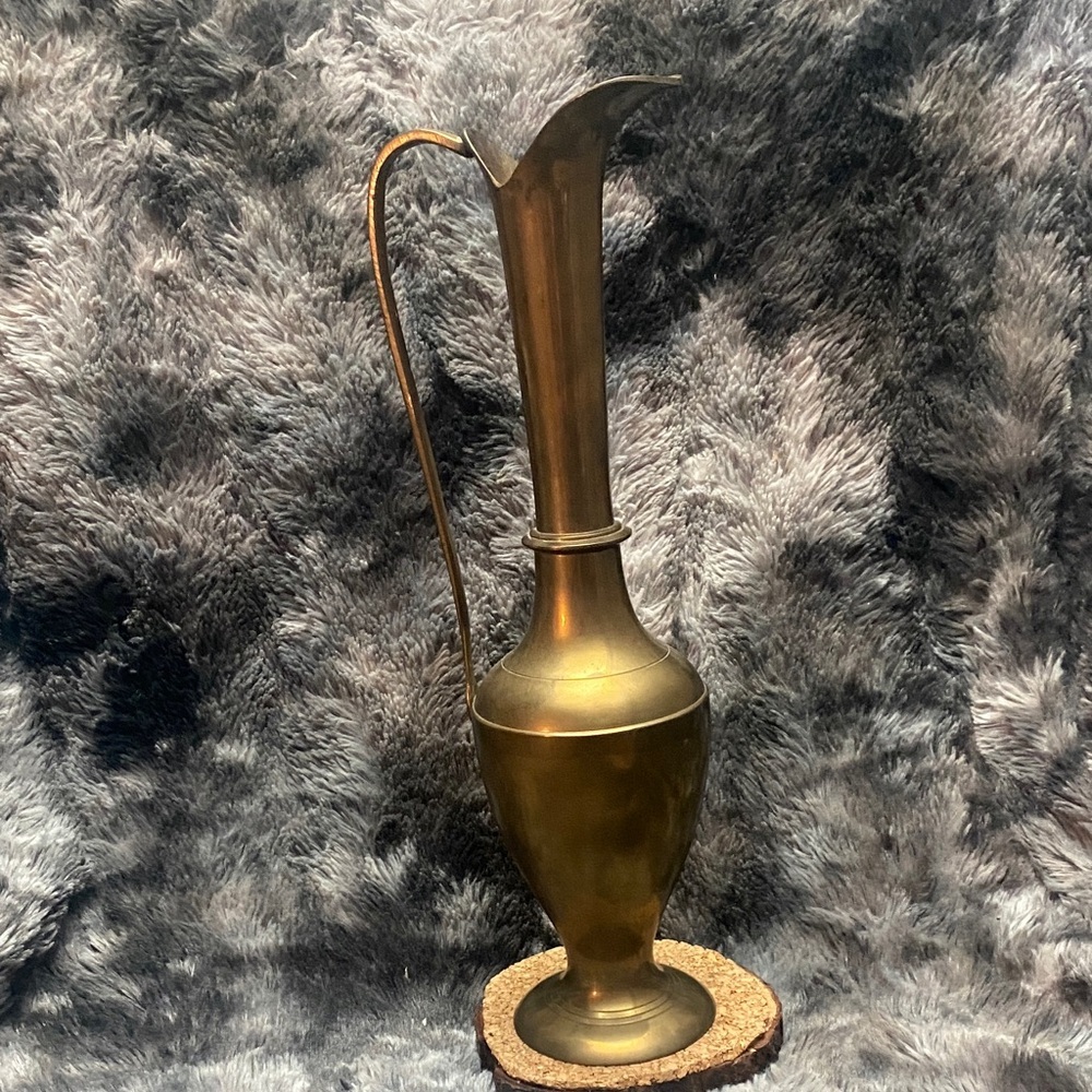 Brass Decorative Ewer Pitcher - Elegant Home Accent